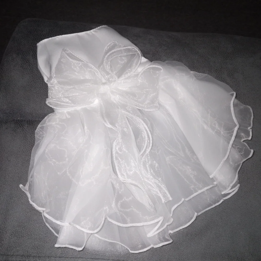 New dog wedding dress with tulle